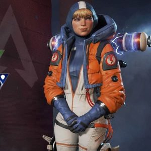 Apex Legends S02 Wattson Orange and Blue Hoodie Jacket