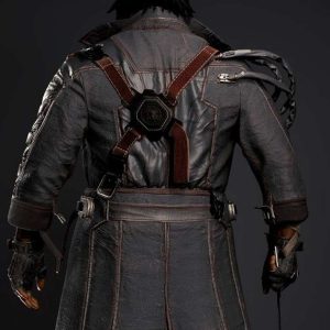 Alternative view of Cyberpunk 2077 Brown Placide Leather Coat