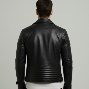 Fahsyee Leather Jackets for Men, Faux Bomber Jacket