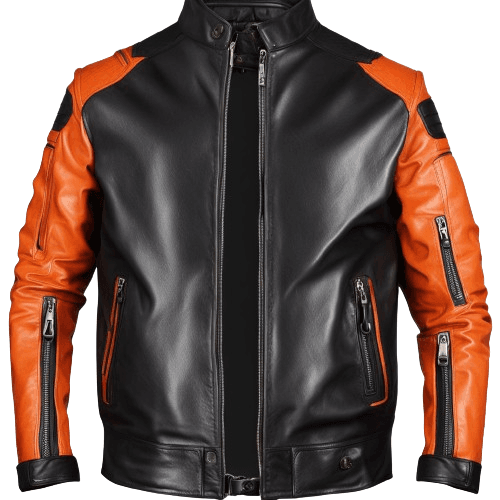Halloween Mens Bomber Leather Jacket