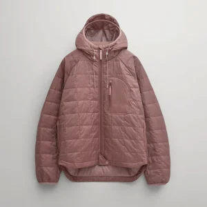 Alternative view of Men’s Winter Pink Hooded Quilted Puffer Jacket