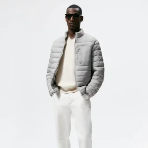 Mens Quilted White Parka & Puffer Jacket