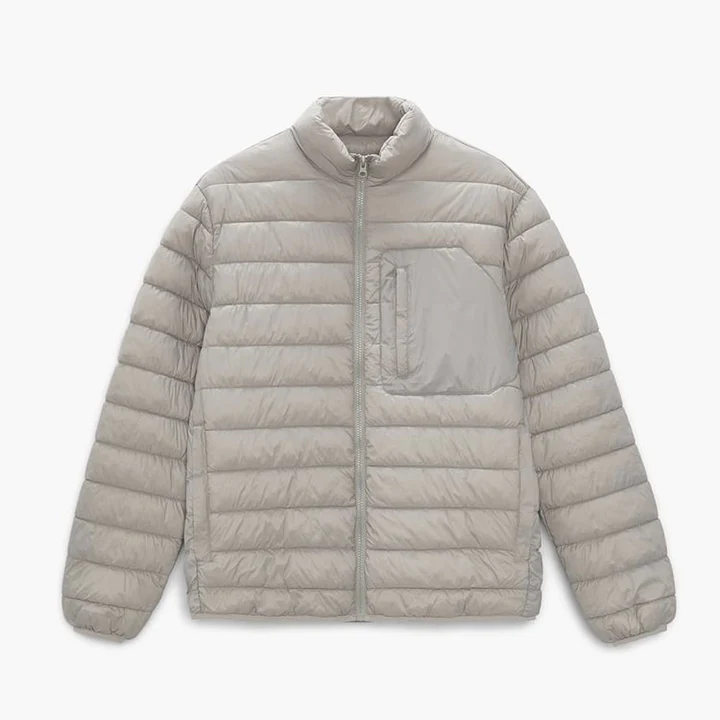 Mens Quilted White Parka & Puffer Jacket - Image 2