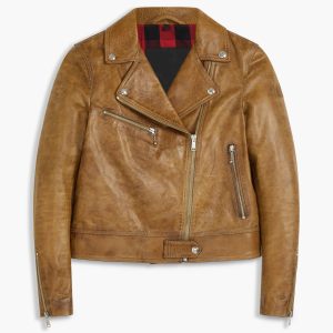 Blickstar Women Genuine Brown Leather Jacket