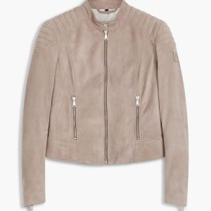 Morrison Vintage Suede Grey Leather Jacket