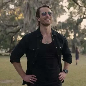 Hit Man 2024 Glen Powell Black Jacket