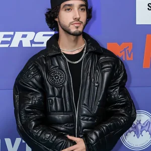 MTV MIAW 2024 Ricky Limon Black Leather Jacket