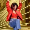 Vanessa Hudgens MTV Awards Cobra Kai Red Leather Jacket