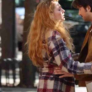 Blake Lively It Ends with Us 2024 Wool Plaid Jacket