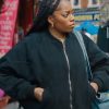 Dionne Brown Queenie S01 Black Bomber Jacket