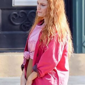 It Ends with Us Blake Lively Pink Jacket