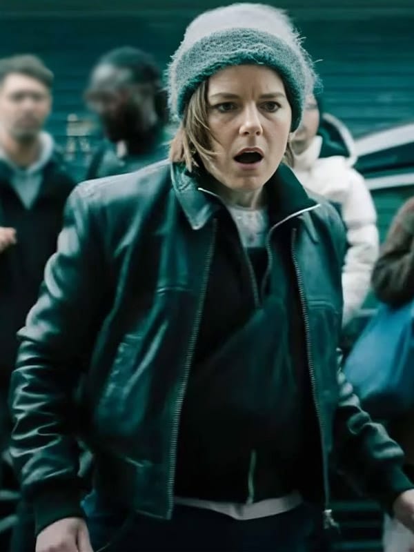 Slow Horses 2024 Shirley Dander Black Leather Jacket