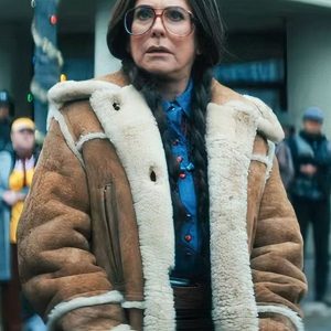 The Umbrella Academy S04 Megan Mullally Brown Shearling Coat