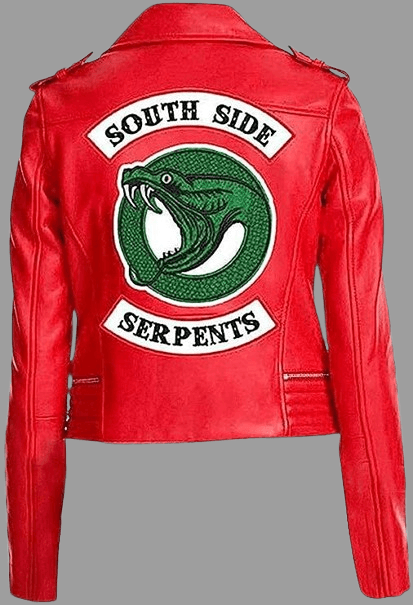Southside Serpents Red Leather Biker Jacket