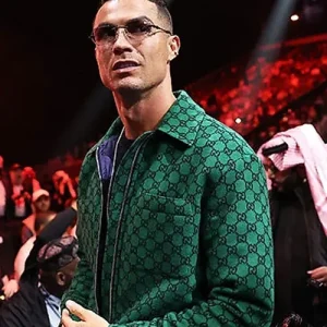 Ronaldo Gucci Green Leather Jacket