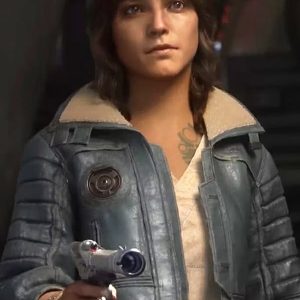 Star Wars Outlaws Kay Vess Blue Leather Jacket