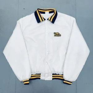 1980’s Iowa Hawkeyes Spellout White Bomber Jacket