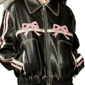 Bow Leather Jacket
