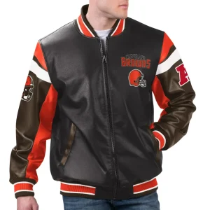 Cleveland Browns G-III Sports by Carl Banks Full-Zip Varsity Leather Jacket