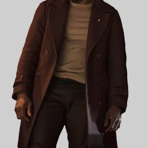 Cross Aldis Hodge Brown Pea Coat Sale