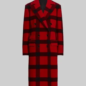 Emily In Paris Lily Collins Plaid Wool Coat