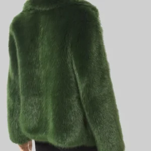 High Potential Kaitlin Olson Green Fur Coat Sale