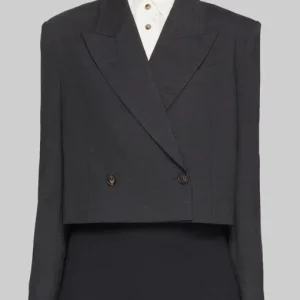 Alternative view of Jessica Alba Grey Cropped Blazer