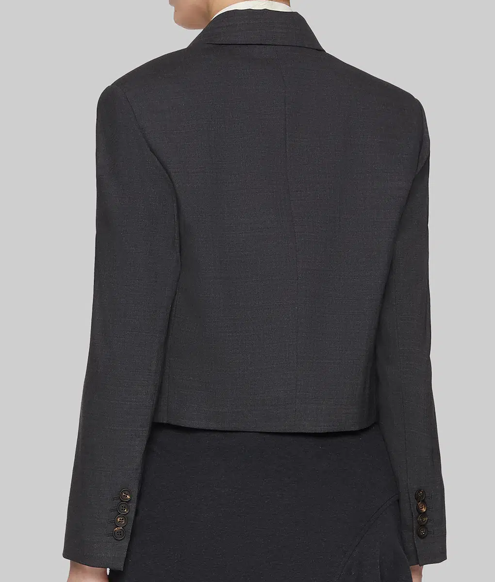 Jessica Alba Grey Cropped Blazer Sale