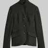 Lioness Zoe Saldana Green Wool Blazer