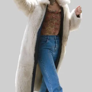 Millie Bobby White Fur Coat
