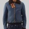 Power Book II Ghost Michael Rainey Jr Blue Aviator Jacket