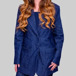 Sasha Pieterse Blue Denim Blazer Sale