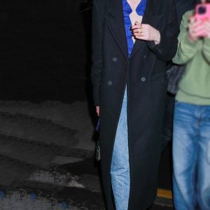 Alternative view of Sophie Turner Black Trench Coat