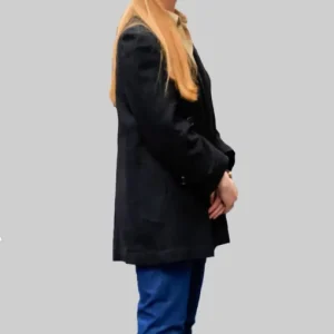 A Complete Unknown Elle Fanning Black Coat Sale