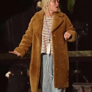 Almut We Live in Time Brown Shearling Trench Coat Sale