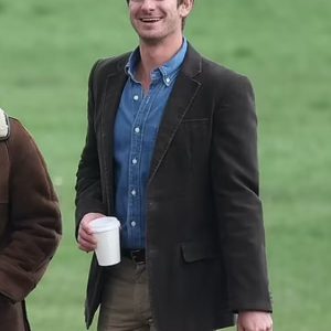 Andrew Garfield We Live in Time Black Cotton Blazer