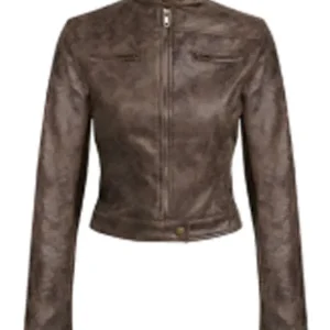 Bree Tell Me Lies 2024 Brown Leather Jacket Sale
