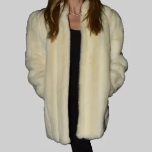 Brooks Nader Off White Fur Jacket