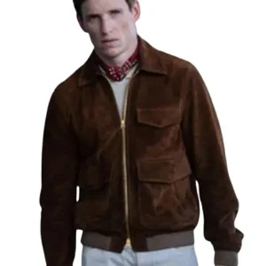 Eddie Redmayne The Day of the Jackal Brown Bomber Jacket