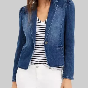 High Potential Kaitlin Olson Blue Denim Blazer