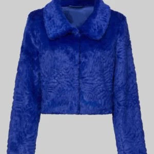 High Potential Kaitlin Olson Blue Fur Jacket