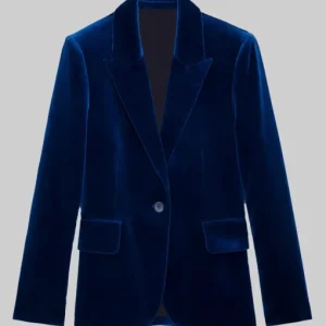 Ivanka Blue Velvet Blazer