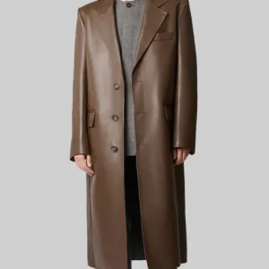 Jurnee Smollett Brown Leather Coat