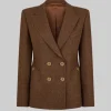 Morena Baccarin Brown Wool Blazer