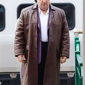 Oswald Cobblepot The Penguin S01 Brown Leather Coat