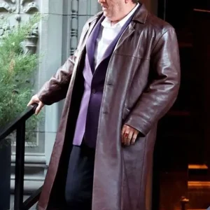 Oswald Cobblepot The Penguin S01 Brown Leather Coat Sale