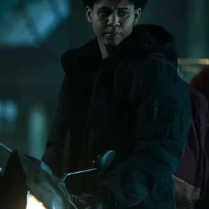 Victor Aguilar The Penguin 2024 Black Hooded Jacket Sale