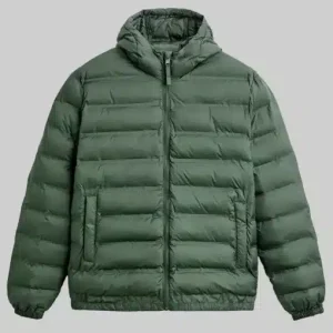 Alarum Scott Eastwood Green Hooded Puffer Jacket