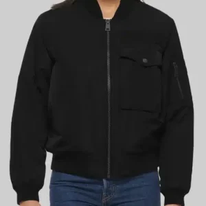 Alarum Scott Willa Fitzgerald Black Bomber Jacket