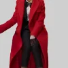 Emily In Paris Lily Collins Red Wool Coat